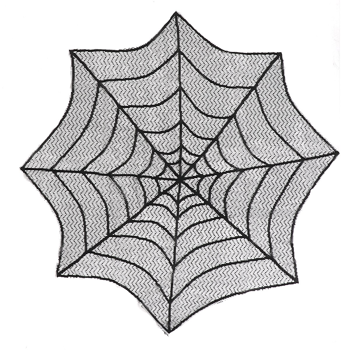 Halloween blonder edderkop web duge rundt bord topper dækker halloween bord dekoration pejs tørklæde dwh 5