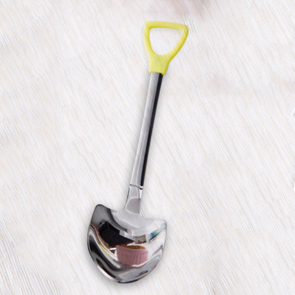 Stainless Steel Shovel Shape Spoon Tea Coffee Sugar Spoons Ice Cream Dessert Spoon