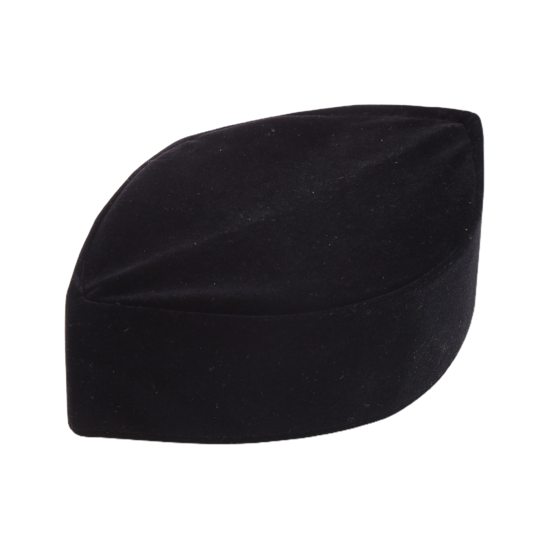 Chapeau musulman Kufi en velours noir pour homme, chapeau léger, avec tête de mort, Turban, pour prière islamique: M