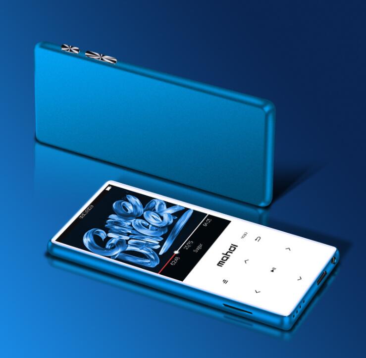 Bluetooth 4.1 touch keys MP3 player Bulit-in 16GB and Speaker with FM radio/recording Portable Slim Lossless Sound walkman: Blue / 32GB