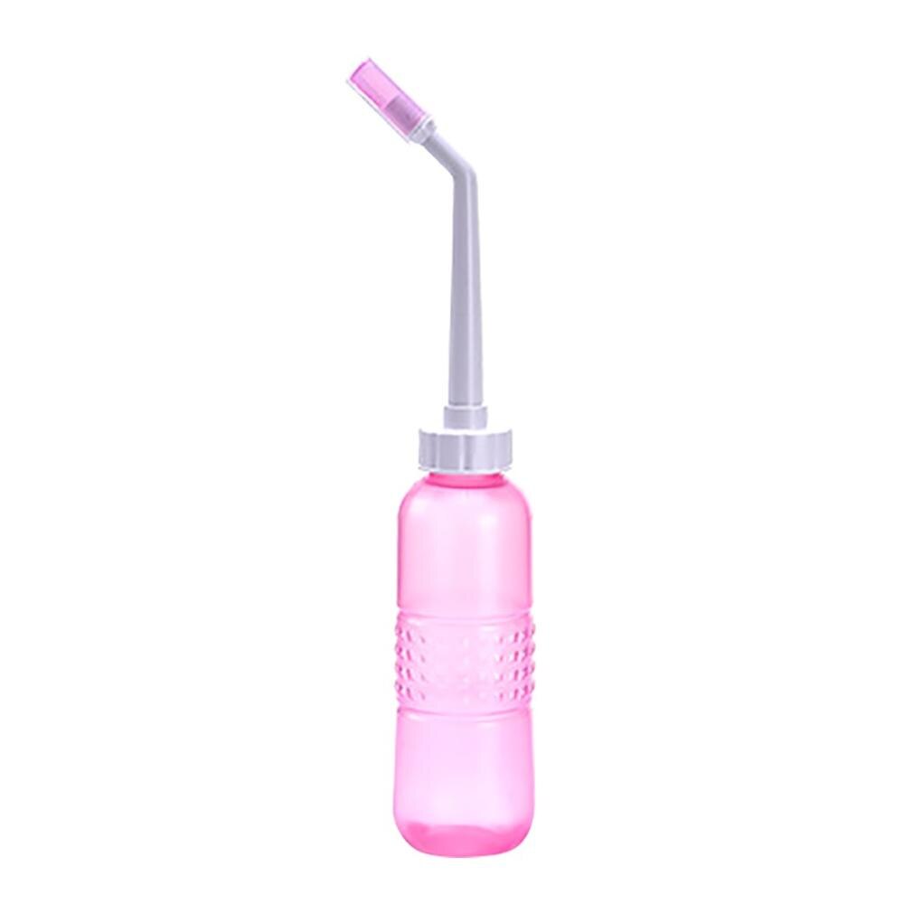 560ml Portable Travel Hand Held Bidet Sprayer Personal Cleaner Hygiene Bottle Spray Washing Portable Bidet for Toilet Handheld C: Pink