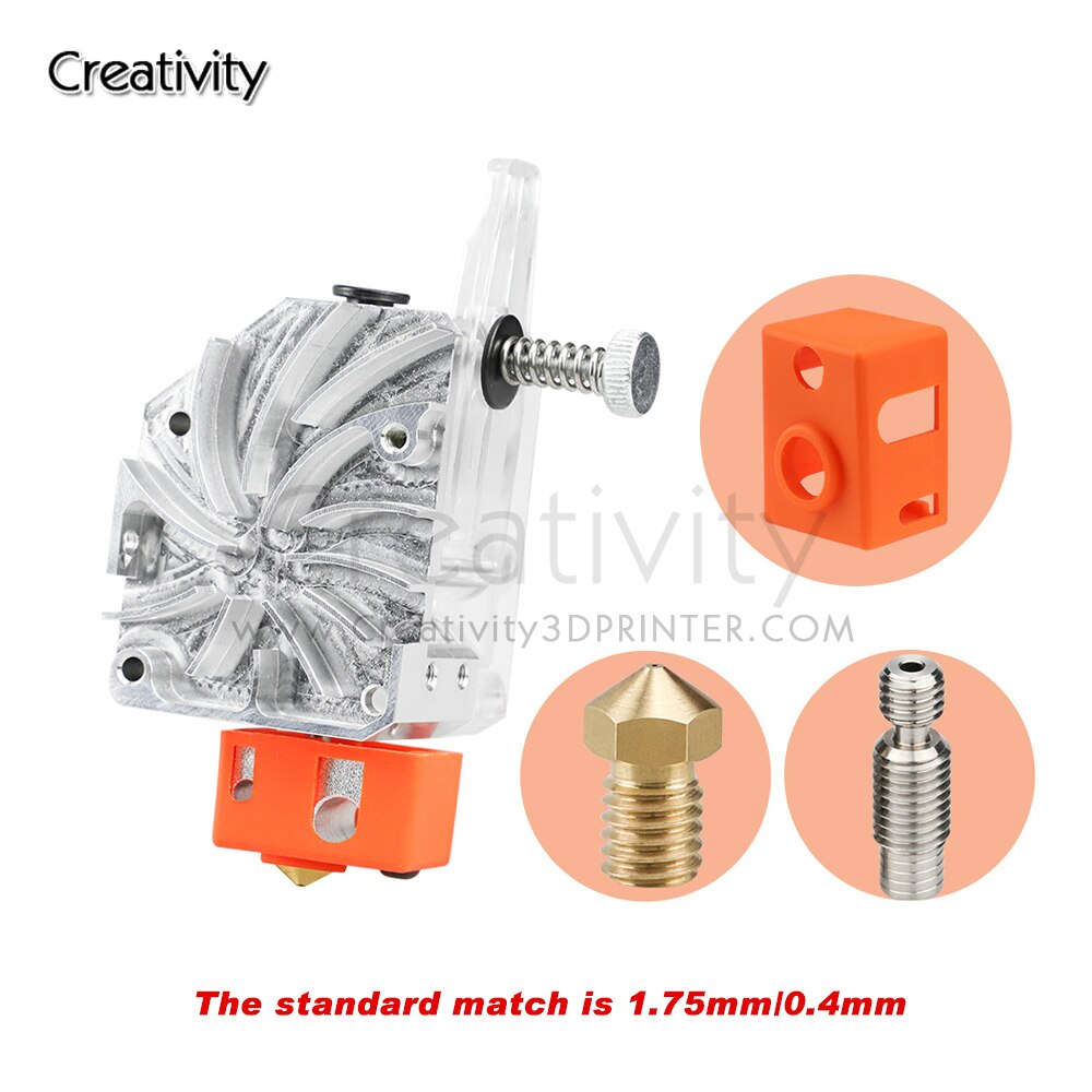 Ender 3 Short Distance Printing 3D printer parts NF-WIND V6 Bowden Ddouble Gear Drive Extruder With Nozzle Throat