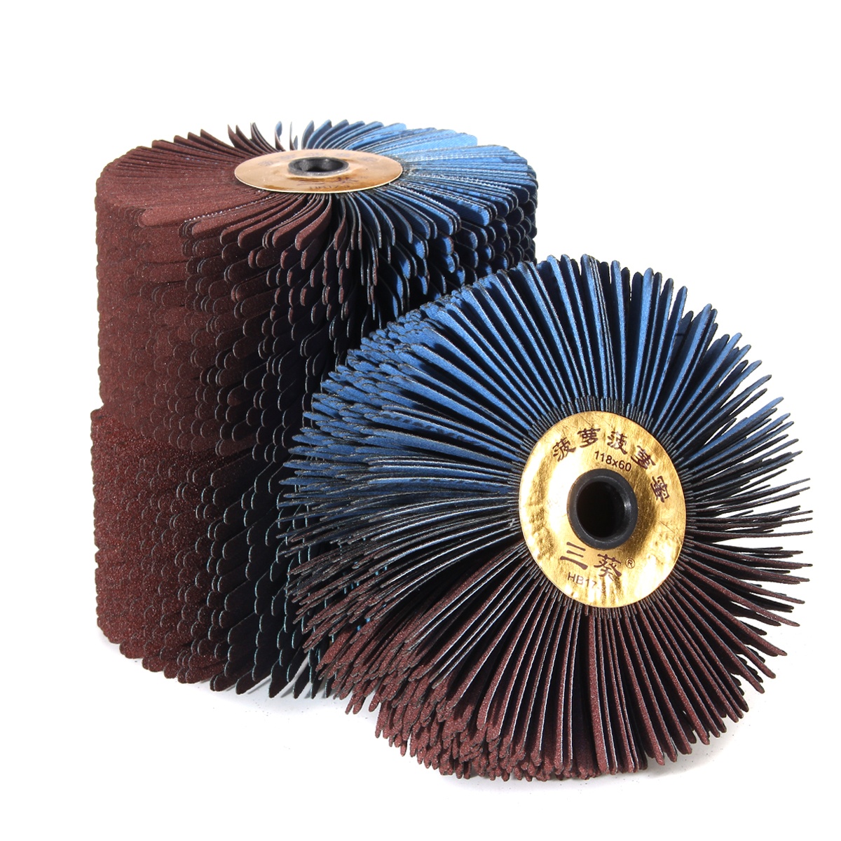 118x60/30mm 120-600 Grit Abrasives Wire Drum Wood Burnishing Polishing Wheel Brush Cloth Sanding Grinding Groove Mop Buffing Pad