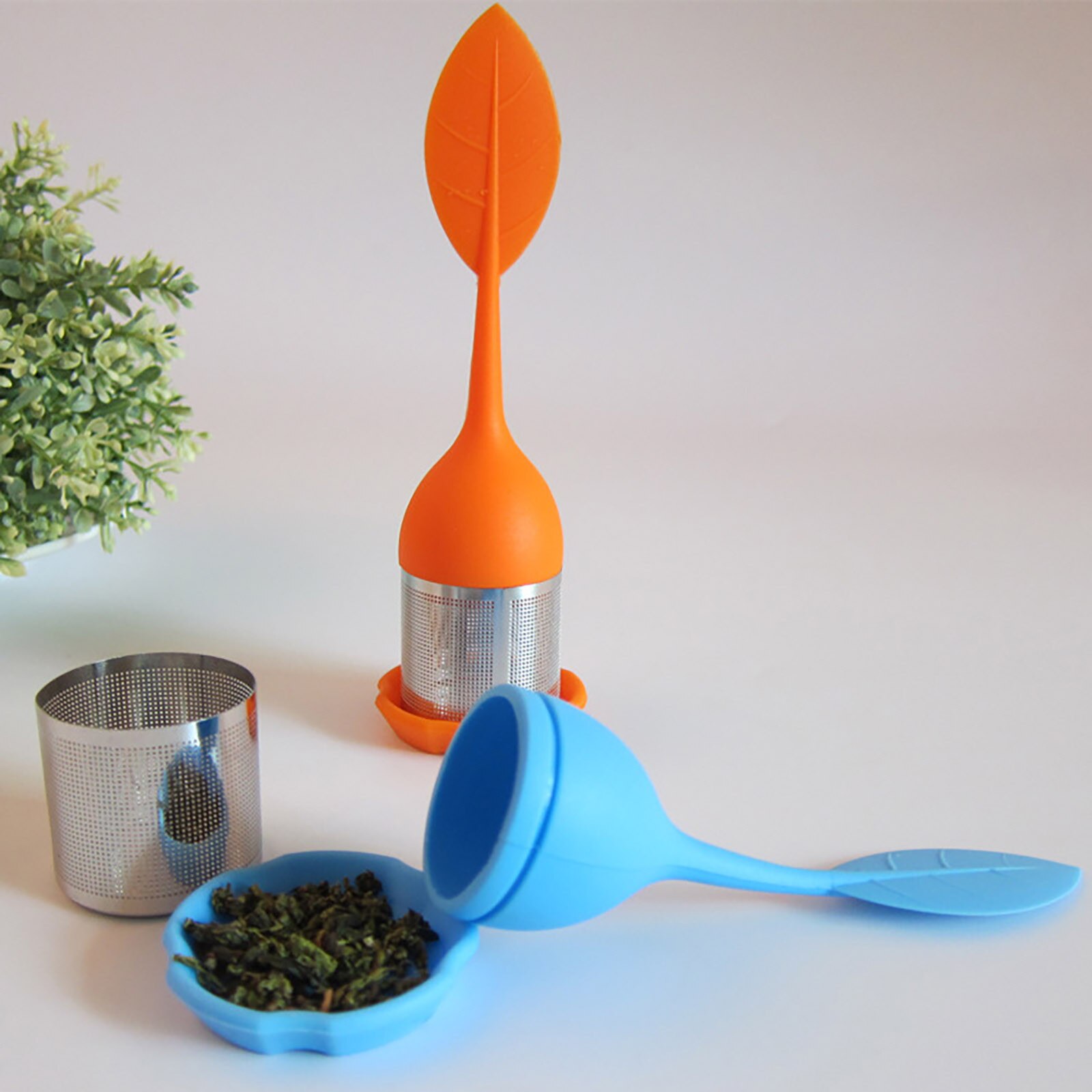 Infusor de té de silicona, colador de hojas de bola de té para elaboración de cerveza, dispositivo de filtro de especias a base de hierbas, herramientas de cocina, accesorios de té, 1 ud.