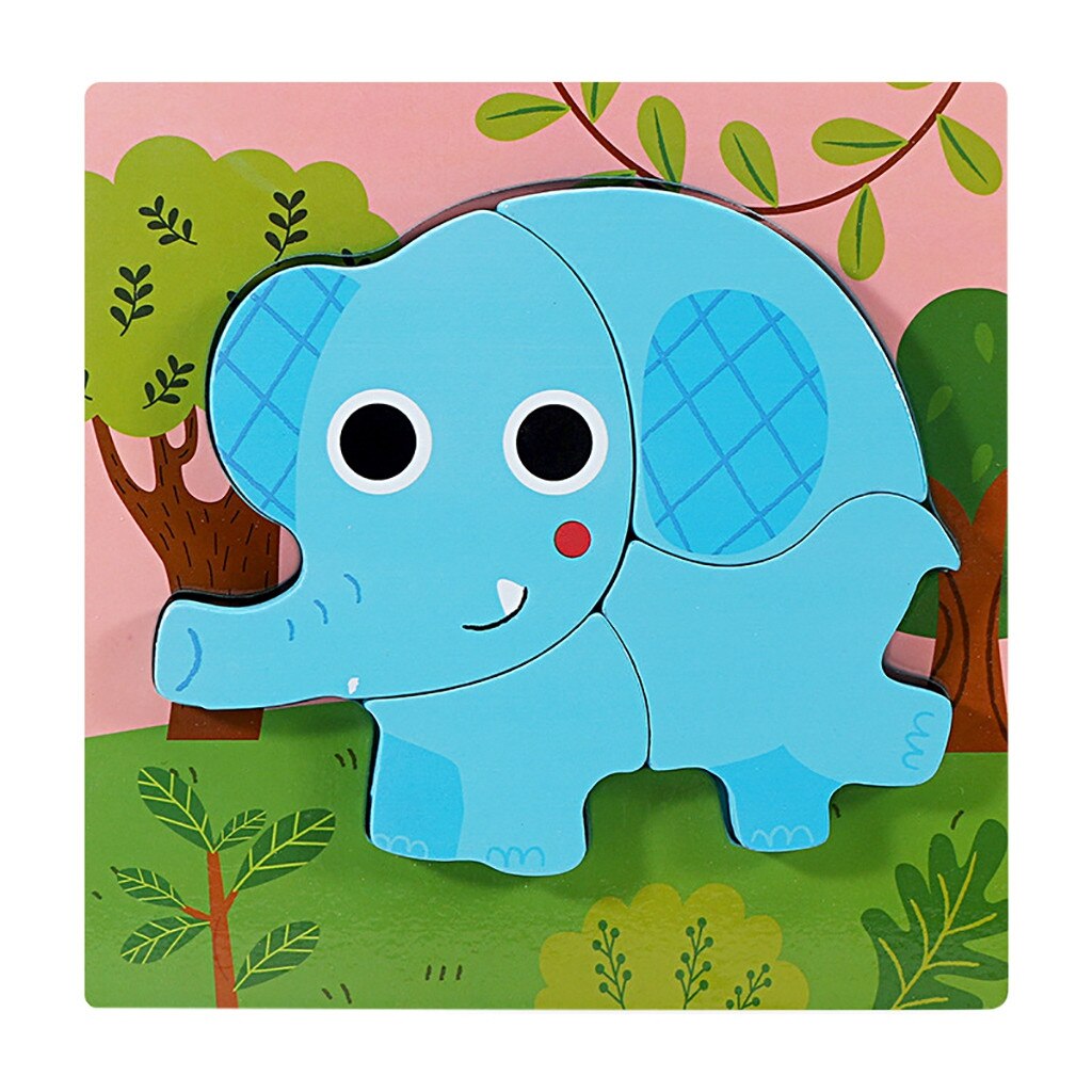 toys for children Wooden Animal Puzzles for Toddlers 1 2 3 Years Old Boys Girls Educational Toy игрушки для детей #G2020: C