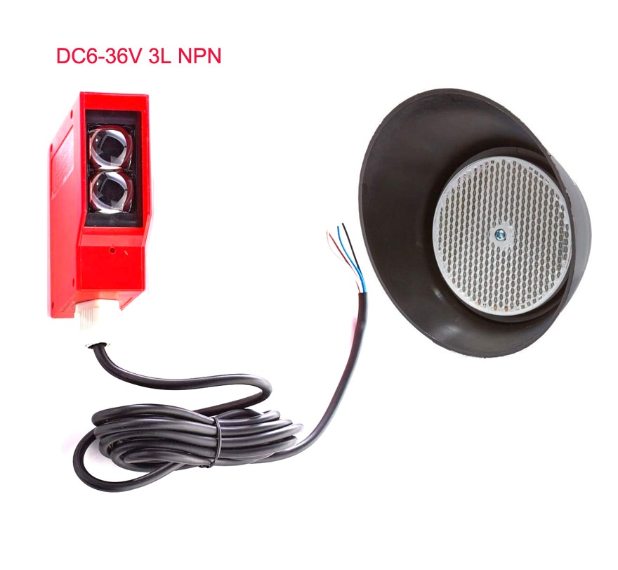 7m Adjustable Gate turnstile diffusion reflective photocell Photoelectric proximity Switch Sensor AC/DC 6V to 220V 5 Wires: kit4