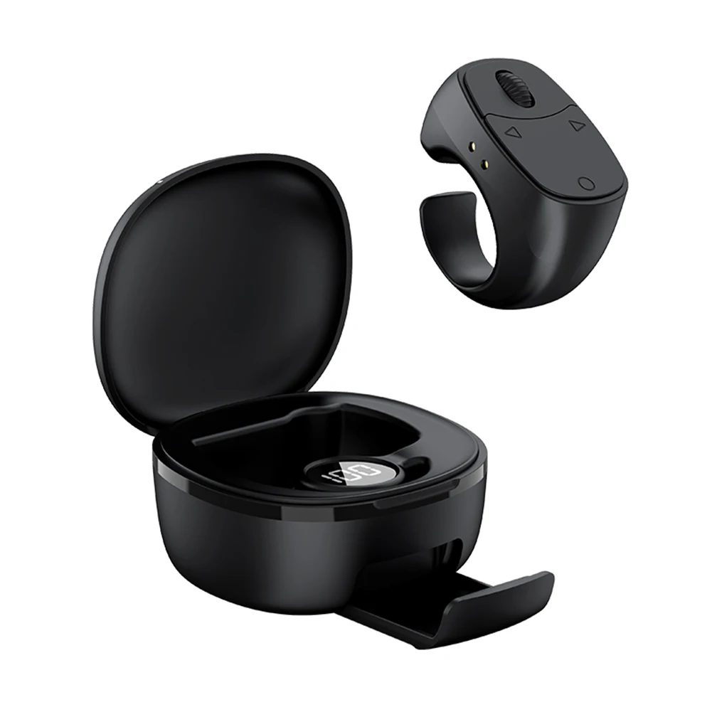 Bluetooth 5.3 Fingertip Remote Control Scrolling Ring Selfie Fingertip Controller Give Likes 4 Buttons for Smartphones