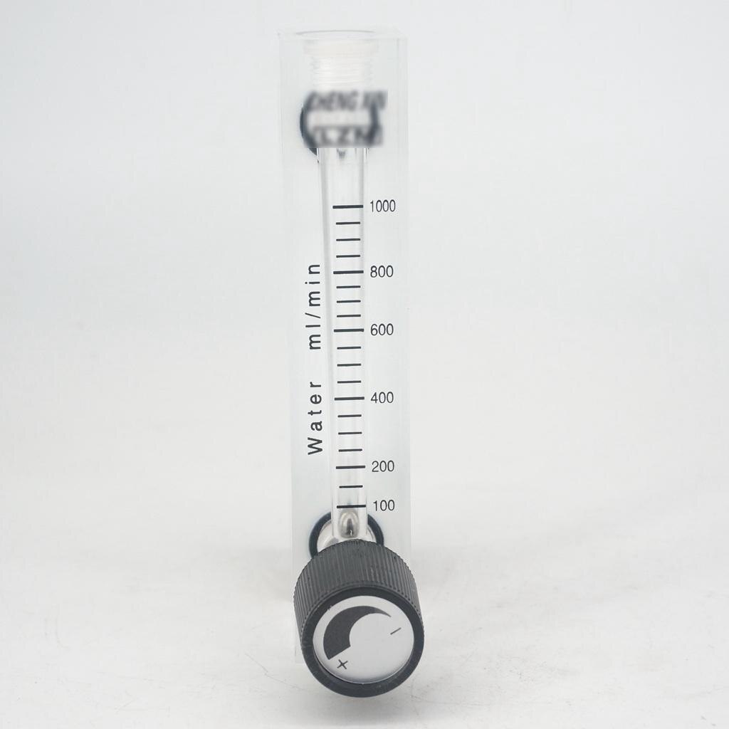 100-1000ml/ min lzm -6t akryl panel vand væske flowmåler rotameter med kontrol ventil push in fit 10mm rør
