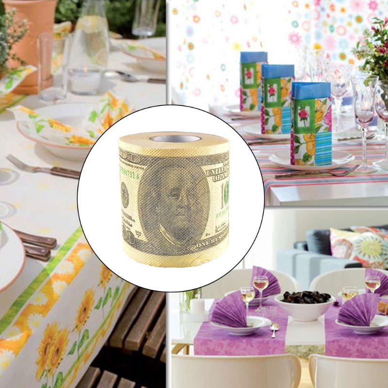 Grappig Gedrukt Patroon Thuis Bad Wc 2-ly Papier Houtpulp Tissue Decoratie 11 Uf
