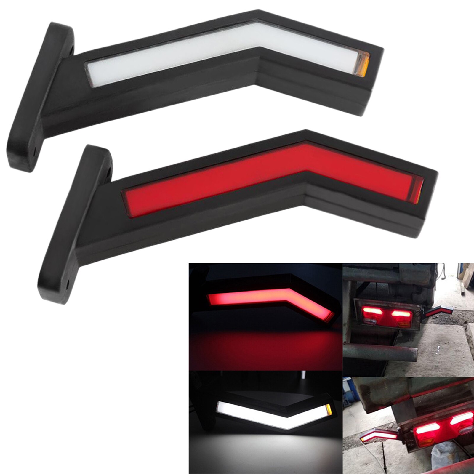 2PCS LED Side Marker Lighting Outline Marker Truck Light Van LED Lights Trailer Side Marker Light 12-24V