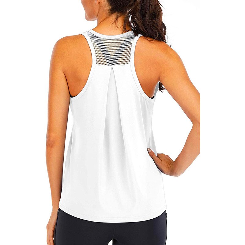 Top deportivo para mujer, Top de entrenamiento, camiseta sin mangas de malla con espalda cruzada para Yoga, ropa de gimnasio, chaleco deportivo sin mangas para entrenamiento: XL / Oro