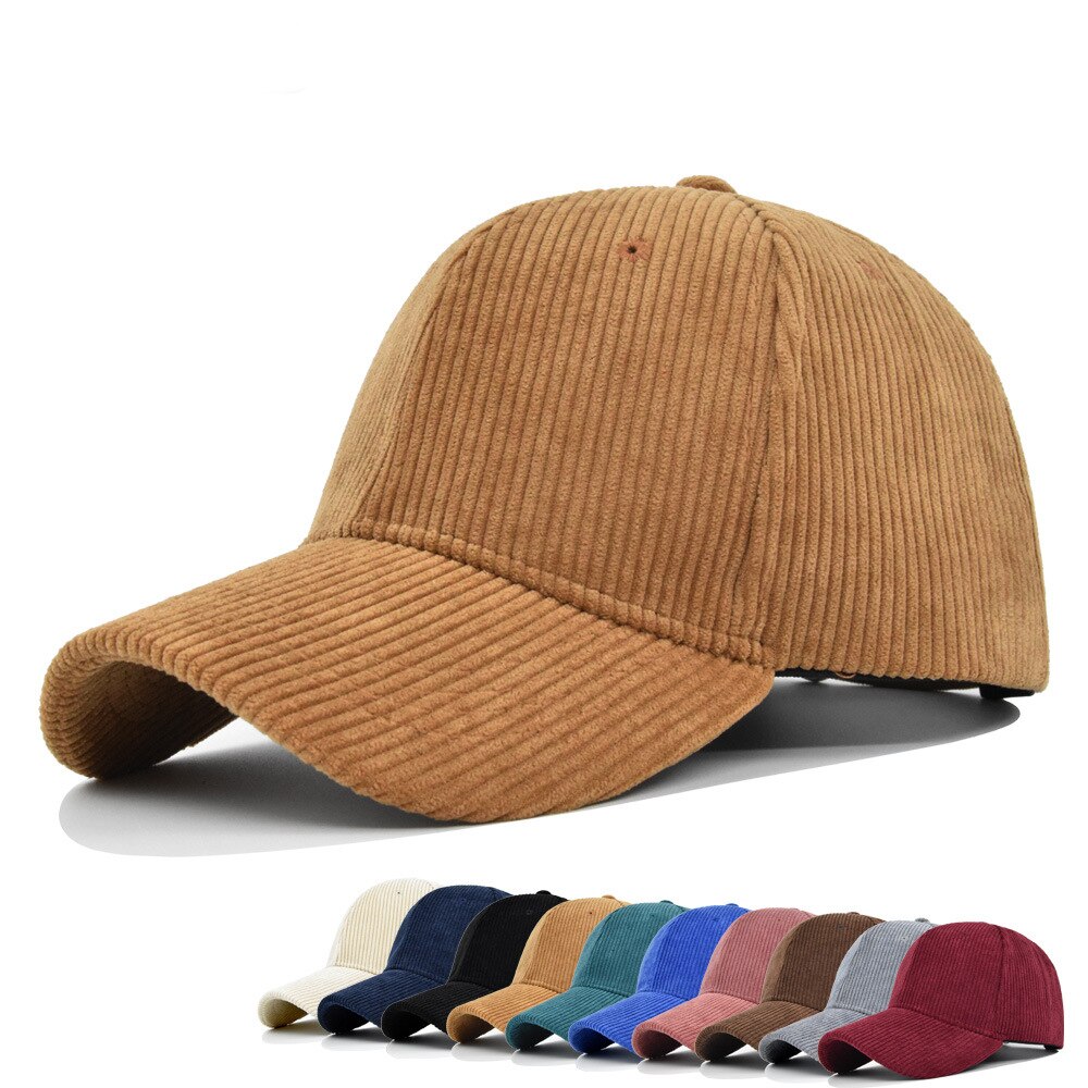 Version coréenne du costume deux pièces version coréenne de la casquette de baseball chapeau en velours côtelé 百搭秀 visage petit chapeau pour hommes de l'avant-toit de la de la rue