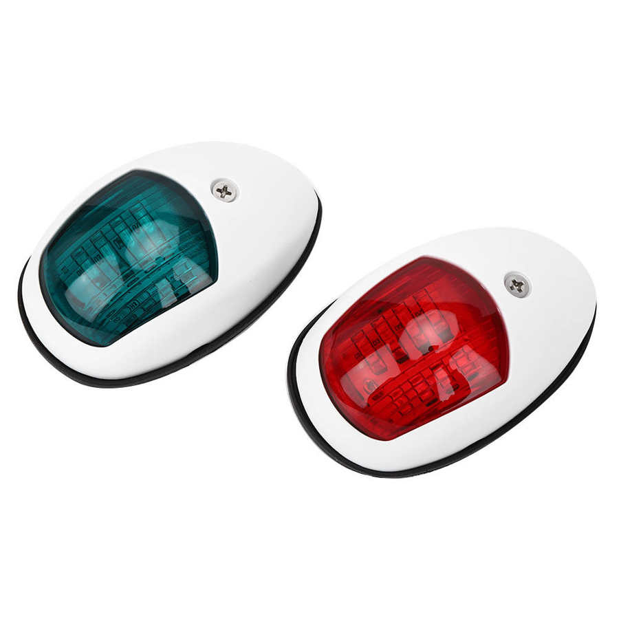 rod stainless steel marine 2Pcs Signal Red Green LED Waterproof Boat Navigation Light DC12V 3W boat accessories: White
