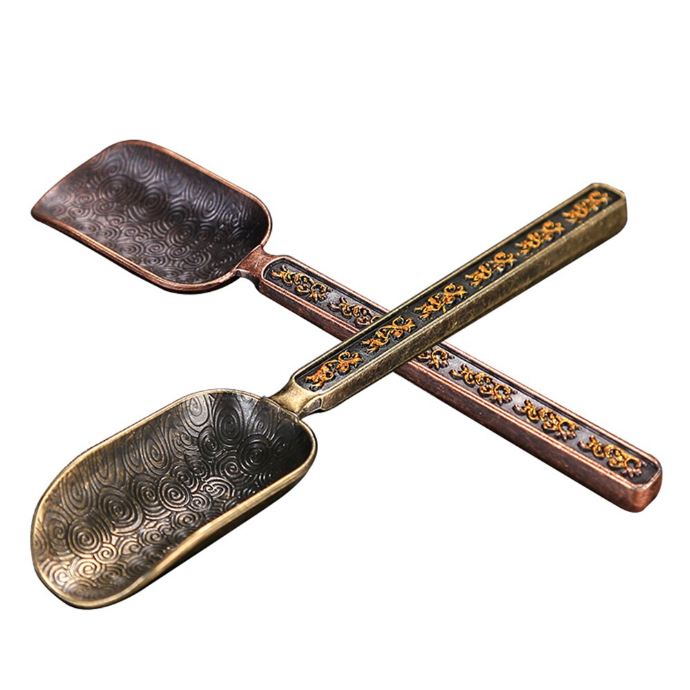 Tea pot bamboo teaspoon tea shovel copper alloy tea shovel tea set Chinese Kongfu Tea Accessories Tools