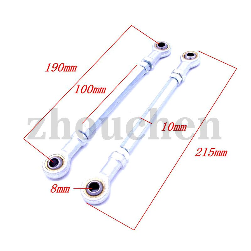 180Mm/190Mm 8Mm Stuur Trekstang Kit Kogelgewricht Voor 49cc Elektrische Mini Kids Atv Go kart Buggy Quad Fietsonderdelen