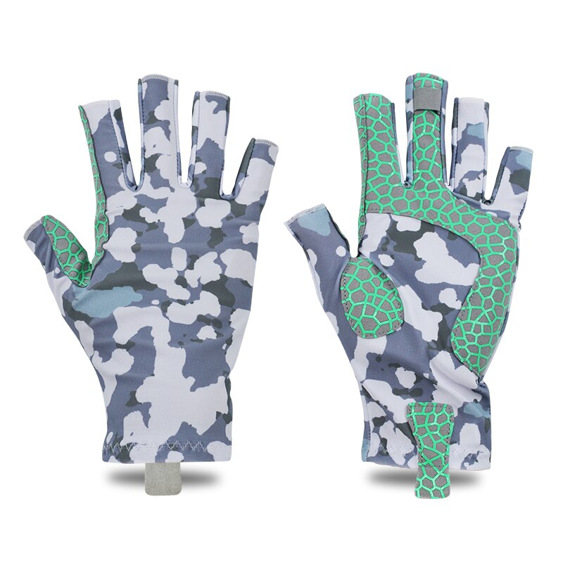 Retter Wärme UV Schutz Angeln Handschuhe UPF50 + Sonne Finger Handschuhe Für Segeln Radfahren Bootfahren Surfen Wandern: GRAY / M