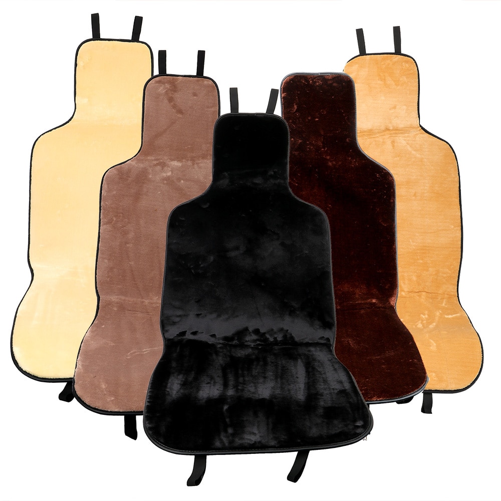 Zachte Pluche Auto Bekleding Auto Zitkussen Pad Antislip Warmer Winter Supply Automobiles Stoelhoezen Universele Auto -Styling
