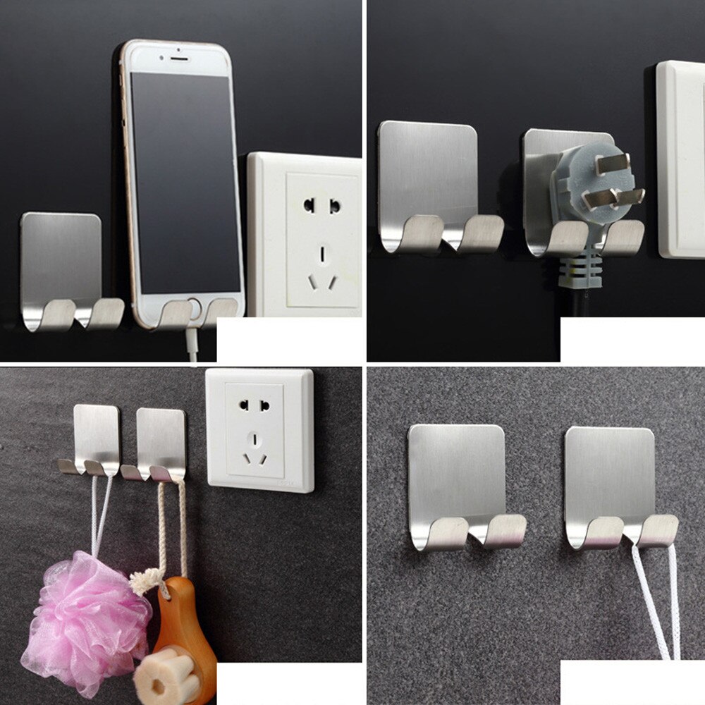 25 # Rvs Haak Opslag Muur Deur Mobiele Telefoon Houder Voor Muur Haak Ophangbeugel Huishoudelijke Voor De Meeste Telefoon