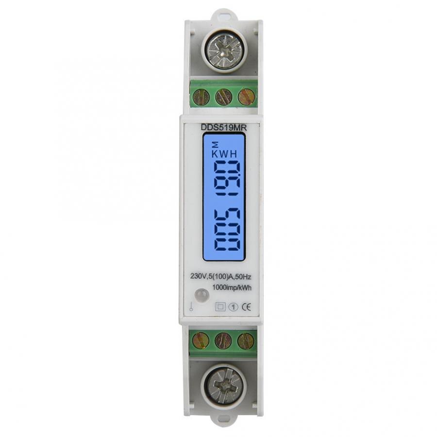 DDS519MR Power Meter Muilt-Functional Single-Phase 230V AC 1P Energy Meter 35mm DIN Rail with RS485 Modbus