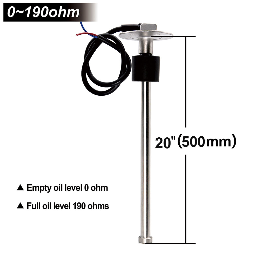 0-190 Ohm Kraftstoffstandsensor/Wasserstand Edelstahl A5 Sensor für Auto Auto Stiefel Wassertank Füllstandsanzeige Kraftstoffstandsanzeige: Grau
