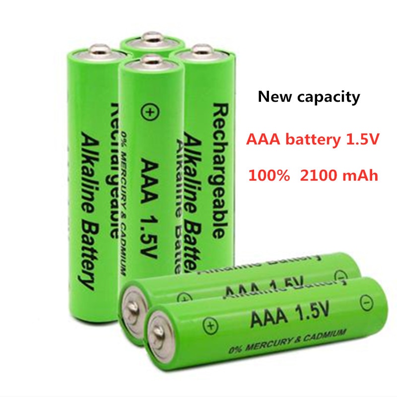 AA + AAA 100% 1,5 V AA AAA Batería alcalina recargable 2100-3000mAh antorcha relojes de juguete MP3 reproductor reemplazar batería Ni-MH