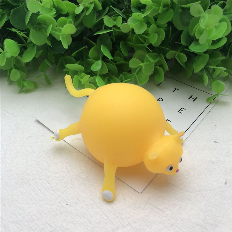 11 stili Divertente Squishy TPR Che Soffia Animale Spremere Anti-stress In Gomma Morbida Giochi Gonfiabili Palla Giocattoli Per I Bambini I Bambini G: cat