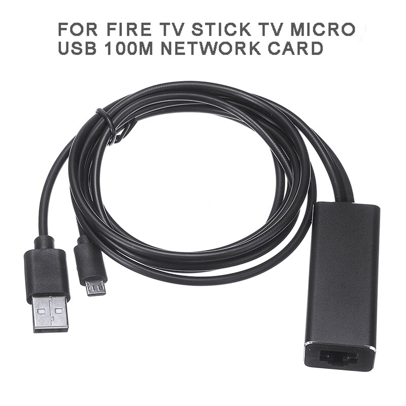 Fire TV Stick HD 480 Mbps Micro USB2.0 To RJ45 Ethernet Adapter 10/100 Mbps for Fire TV/Google Home/Chromecast