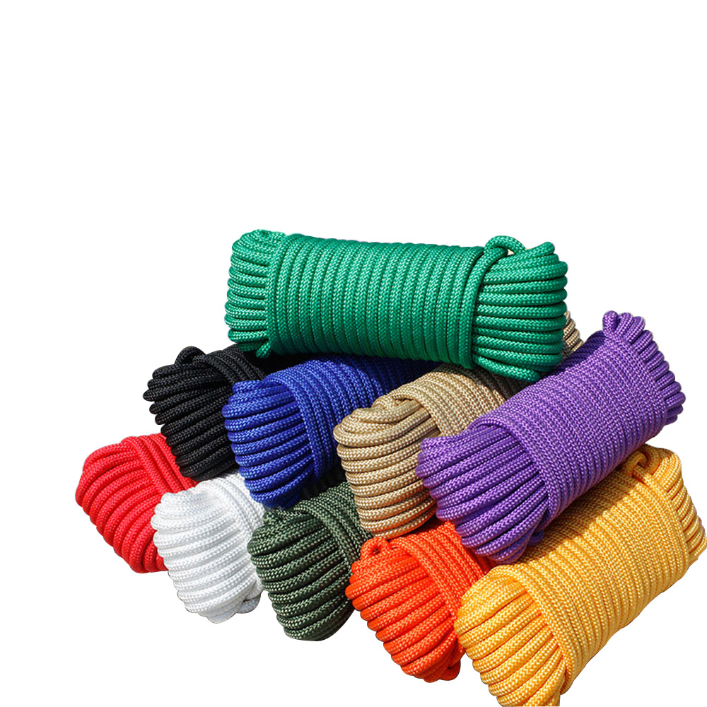 Corde de Parachute Dia 2 MM 50 100 mètres, corde de tente pour randonnée Camping corde à linge Bracelet bricolage