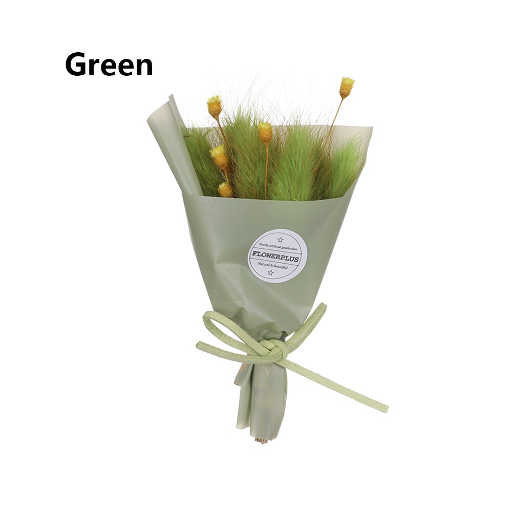 Naturliga torkade blommor minigräs för bröllop heminredning pysselpackning torkade blommor fotorekvisita: Grön