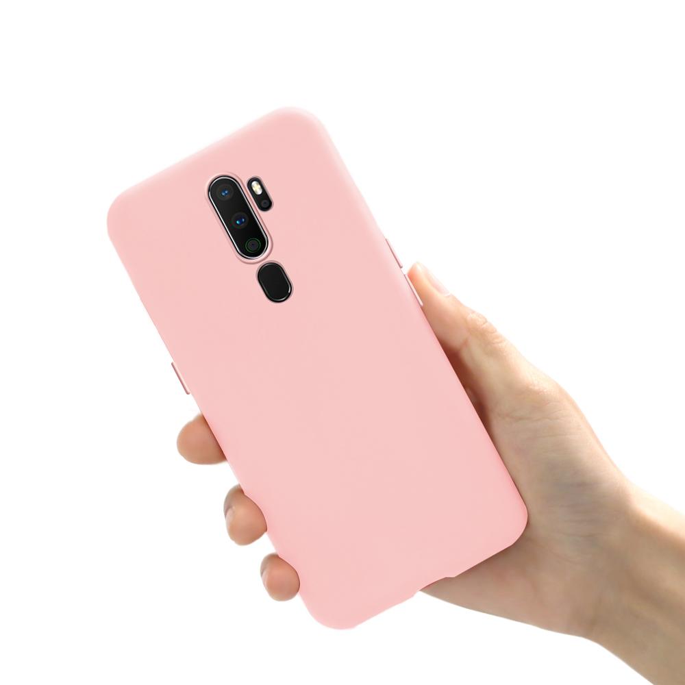 Para OPPO A9 funda de silicona suave lindo caramelo mate fundas de teléfono para OPPO A5 Fundas para OPPO A11X A 9 Coque: Aluminio / Rojo