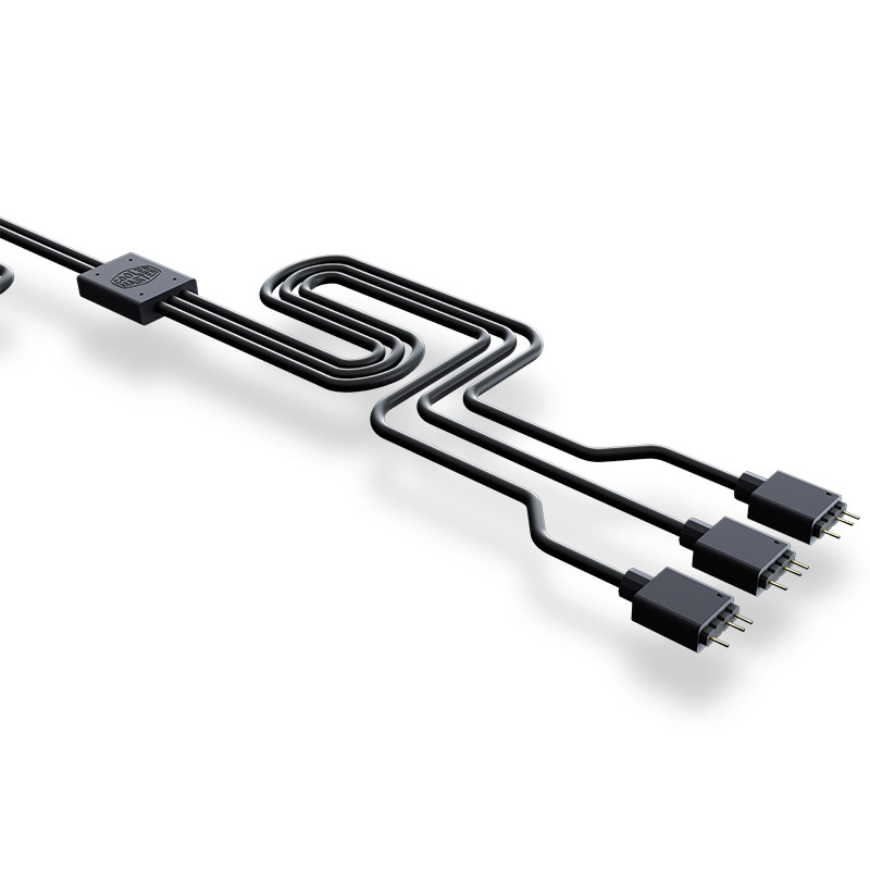 Cooler Master 1 to 3 3PIN 5V RGB fan adapter cable Computer Case fan Connector Cable Compatible ARGB extension For MSI ASUS