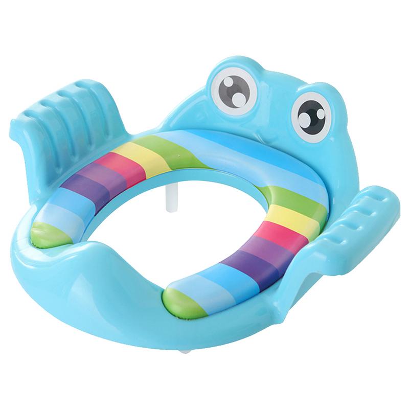 Pot bébé avec tapis doux bébé toilette dessin animé grenouille style Pot enfant Pot formation filles garçon Pot enfants chaise siège de toilette: Blue