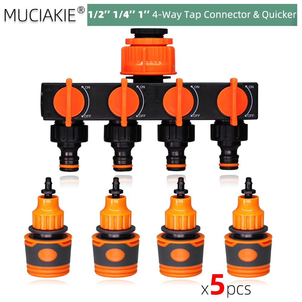 30-50M DIY Garden Drip Irrigation System Automatic Watering 1/4'' Hose Micro Watering Kits Adjustable Drippers Greenhouse: light yellow