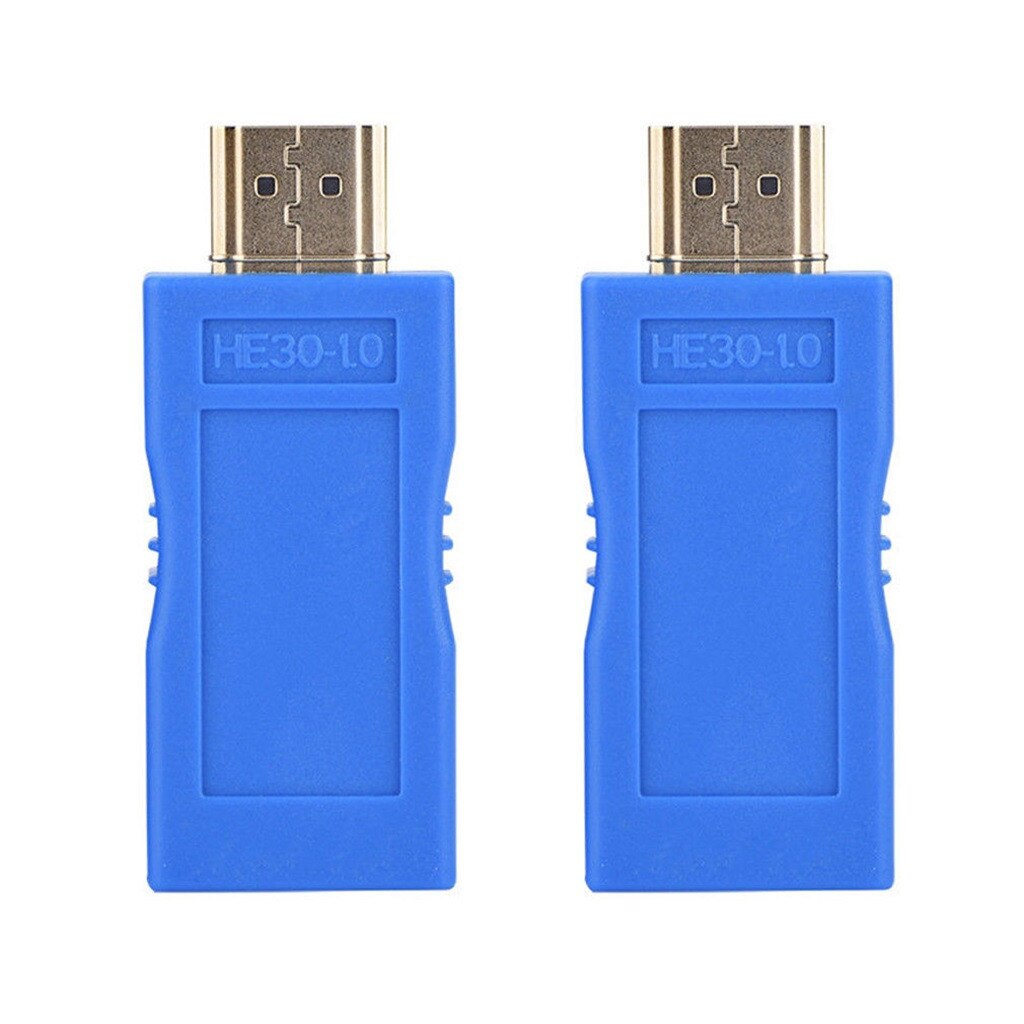 2Pcs 30 Meters For 1080P HDMI Extender To RJ45 Over Cat 5e/6 Network Cable Extender Converter Adapter #922: Default Title