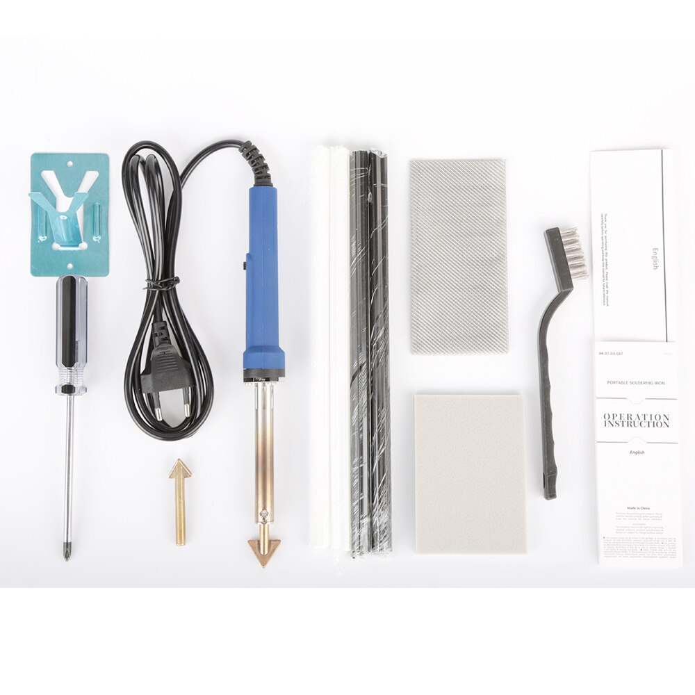 2022 Electric Soldering Iron Set Kit with Plastic Handle Flat Tip for Car Bumper Repair Crack Repair Spatula Smoothing Tool