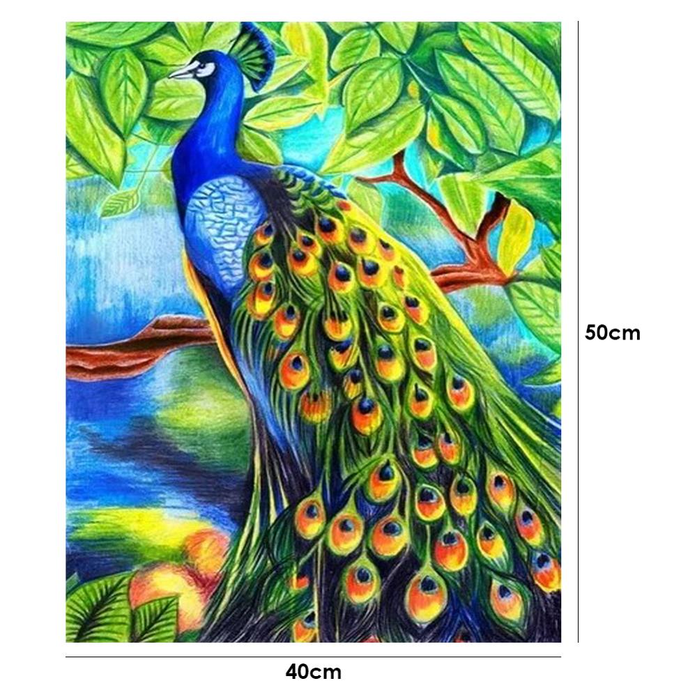 40x50cm Oli peinture par numéros Kit bricolage féroce aigle toile huile Art photo décor à la maison Animal fait main pas de cadre: 15