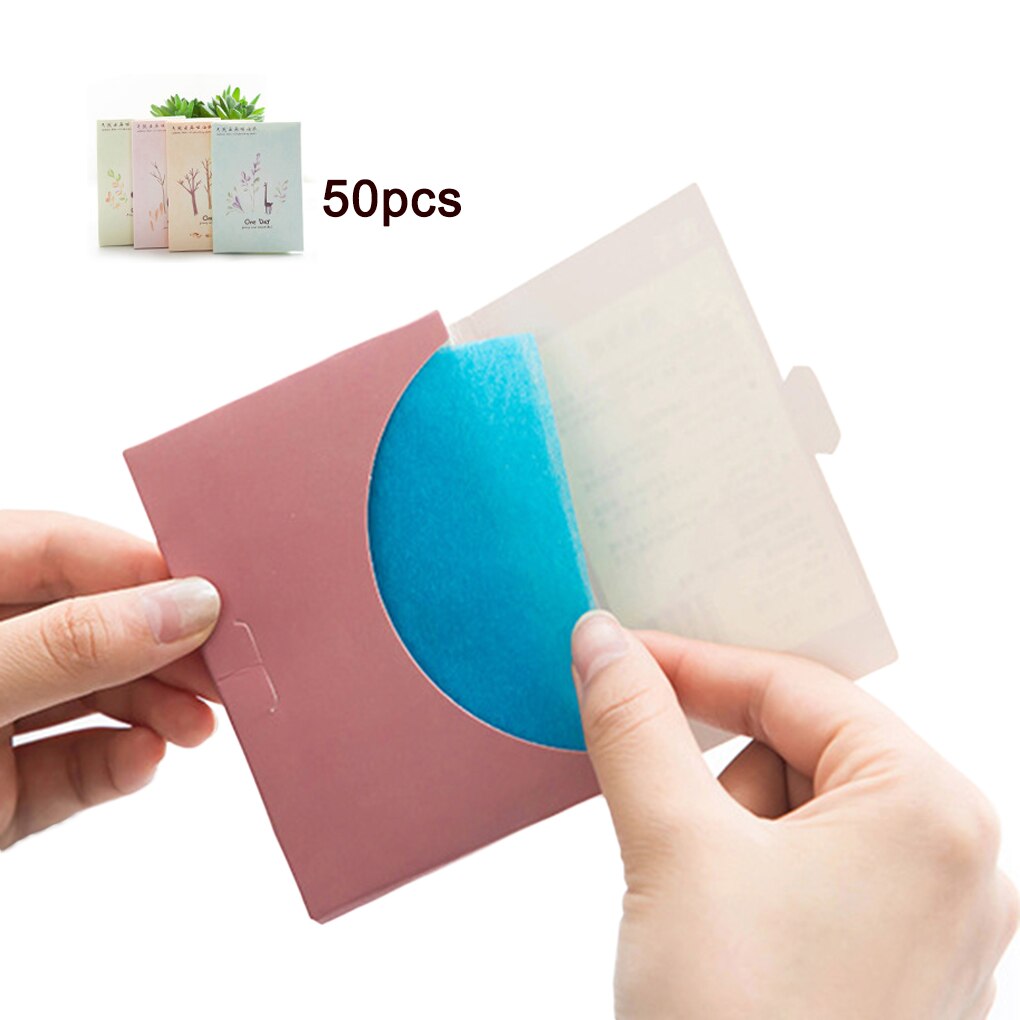 50 Stks/set Draagbare Facial Absorberend Papier Olie Controle Doekjes Absorberende Vel Vette Gezicht Reinigen Matten Tissue: 05