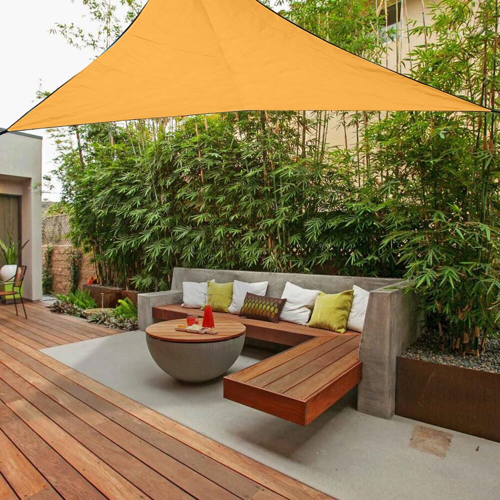 4M Triangle Sun Shelter Sunshade Garden Patio Pool Camping Awning Outdoor Canopy Shade Tarp Large Travel Awning Sunshade Gazebo