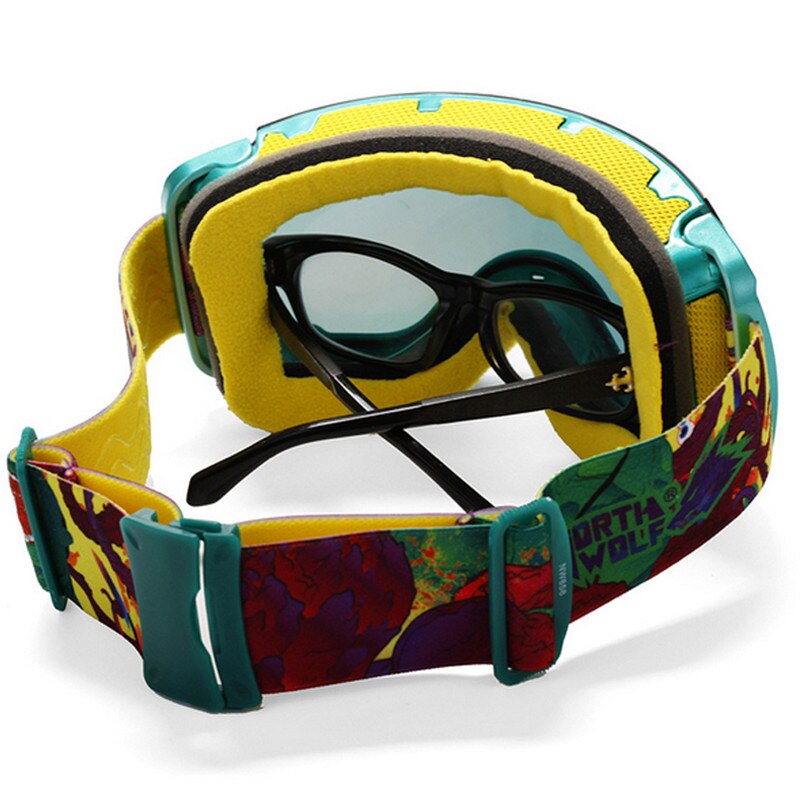 NORTH WOLF gafas de esquí profesionales Unisex Anti-niebla gafas de esquí dobles UV400 gafas de esquí deportivas de nieve gafas de Snowboard