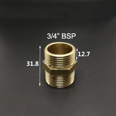 1/8 " 1/4 " 3/8 " 1/2 " 3/4 " 1 " bsp hangevind messing rørfitting ens reducerende sekskantet nippel koblingsstik adapter: No5
