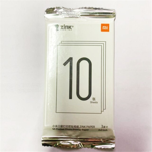 Xiaomi mijia AR Printer 300dpi Portable Photo Mini Pocket With DIY Share 500mAh picture printer pocket printer work with mijia: 10pcs paper No box