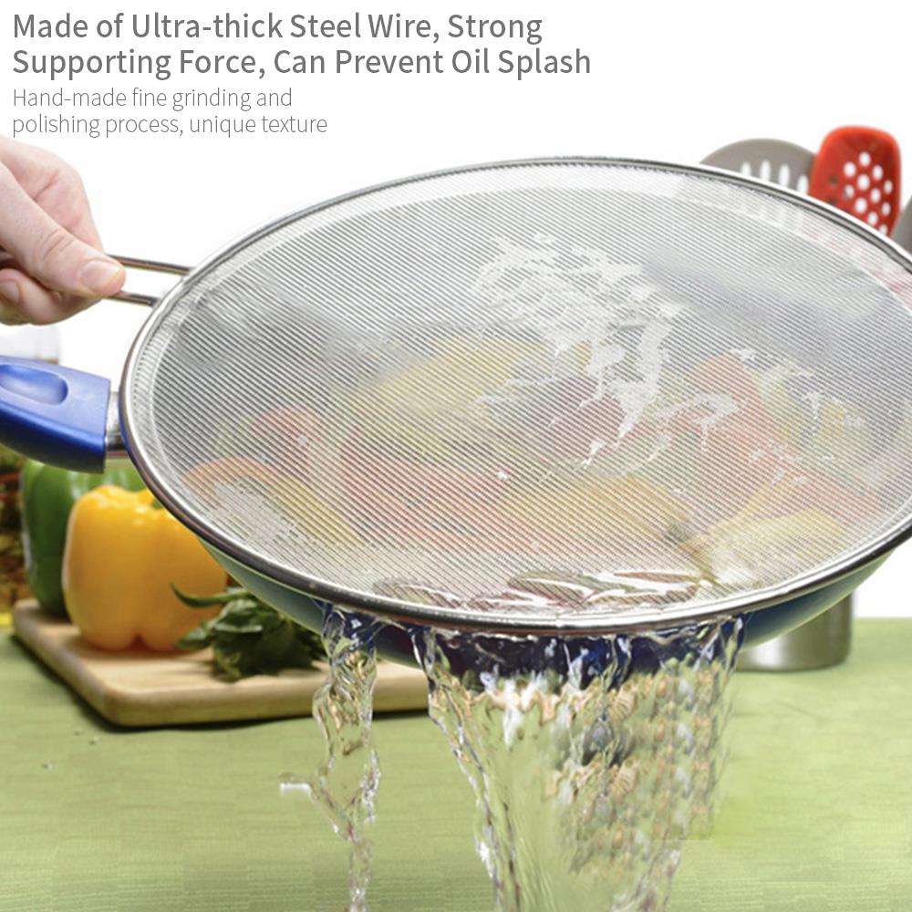 Spill Stopper Cover 25/29 Cm Oil Proofing Tools Kitchen Accessories Stainless Steel Convenient Cooking Home Prevent Splashes