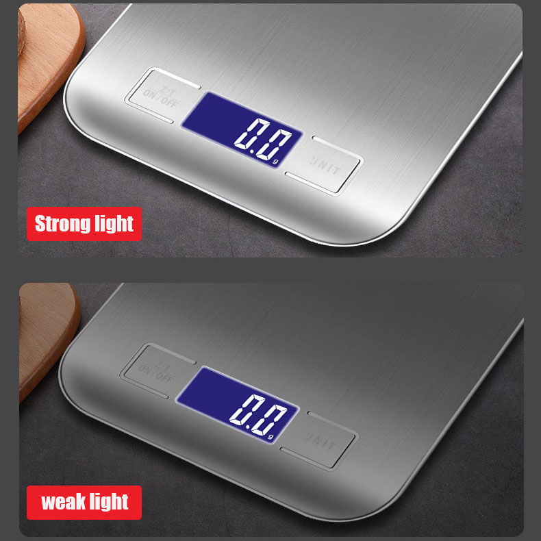 Stainless Steel Electronic Kitchen Scales Chargable Weight Scale Waterproof and Oil Gadget Sets Resistant Kitchen Accessories