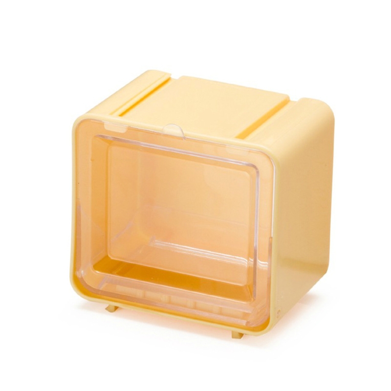 Compact Stackable Desk Organizer with Lid Art Crafts Tools Storage Case for storage Scrapbooking Washi Tapes Stationery: Yellow