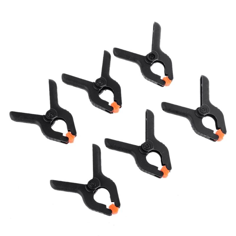 6 PCS Hard Plastic Micro Spring Clamps Set DIY Tools Clips Grips R9UC