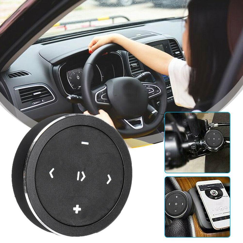 Wireless Bluetooth Remote Control Car Kit Media Button Car Motorcycle Steering Wheel Music Player Controller for iOS/Android