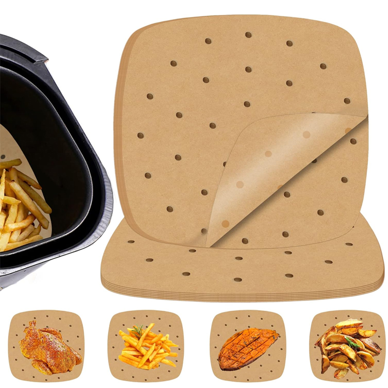 Luchtfriteuse Papier Wegwerp Luchtfriteuse Perkamentpapier Liners Antiaanbaklaag Stoomvoeringen voor Oven Magnetron Stoommand