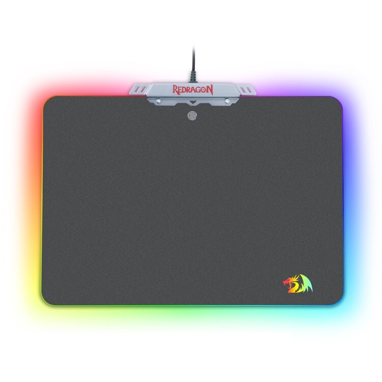 Redragon P011 Orion RGB Mousepad, Harte Oberfläche, Wasserdicht, bunte LED Beleuchtung Spielen Maus Pad matt für Computer Laptop Noteb: Ursprünglich Titel