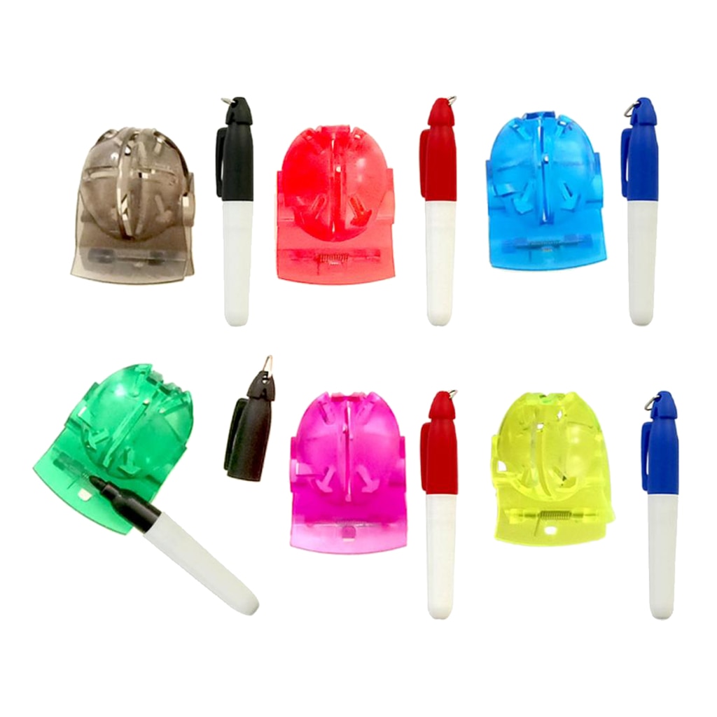 Golf Ball Marker with Marking Pen, Plastic Golf Ball Drawing Line Tool