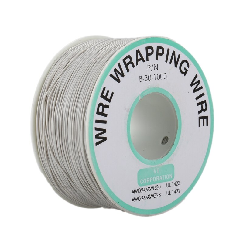 AWG30 Insulated Wire Wrapping Wires Reel 250M White P/N B-30-1000